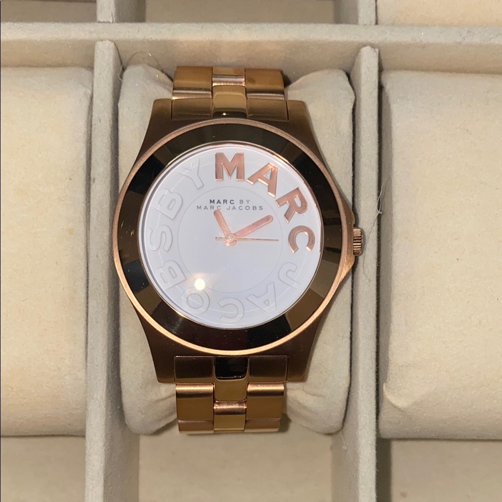 Marc by Marc Jacobs Rose Gold and White Face Watch